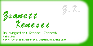 zsanett kenesei business card